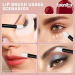 Teenitor 200 Pcs Mascara Wands & Lip Applicators - Disposable Makeup Applicators in Hot Red