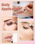 MORGLES 50Pcs Double Head Eyeshadow Applicators with A Container Sponge Makeup Applicators Cosmetic Tool Dual Sides Eye Shadow Brush