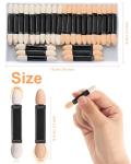 MORGLES 50Pcs Double Head Eyeshadow Applicators with A Container Sponge Makeup Applicators Cosmetic Tool Dual Sides Eye Shadow Brush
