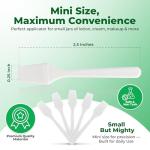 Kopperko Mini Skin Care Spatula (2.5", 100 Pack) - Small Spatula for Makeup, Creams & Crafts | Makeup Applicator for Mixing, Cosmetic, Face Mask | Disposable Cosmetic Applicators | White
