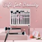 Makeup Brush Set, Premium Synthetic 14 Pcs Makeup Brushes, Travel Makeup Brush Set for Foundation, Concealer, Blush and Eyeshadow Brush(Black)