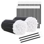 Chanaco 200Pcs Lip Wands Applicators Disposable Black Lip Brushes for Lipstick Lip Gloss Testers Wands Lint Applicator Makeup Beauty Tools for Women