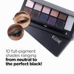 Klasme Dark Night Eyeshadow Palette | 10 High-Pigment Shades for Smokey Eyes | Matte & Shimmer Finishes | Includes Dual-Ended Brush & Primer