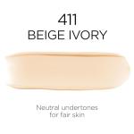 L'Oreal Paris Makeup Infallible Up to 32 Hour Fresh Wear Lightweight Foundation, 411 Beige Ivory, 1 Fl Oz, Packaging May Vary