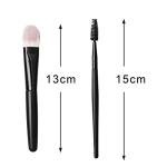 Makeup Brushes ZHIYE Make up Brush Set 20 PCs Professional Face Eyeliner for Foundation Blush Concealer Eyeshadow with Travel Black