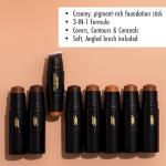 Black Radiance Color Perfect Foundation Stick with Soft Brush Applicator Duo – Buildable, Blendable Versatile Pigment-Rich Formula - Beautiful Bronze