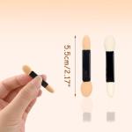 120PCS Eyeshadow Applicators with Organizer, Disposable Eyeshadow Sponge Brush Double-Sided, Multi-Purpose Makeup Tool