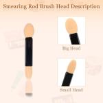 120PCS Eyeshadow Applicators with Organizer, Disposable Eyeshadow Sponge Brush Double-Sided, Multi-Purpose Makeup Tool