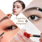 120PCS Eyeshadow Applicators with Organizer, Disposable Eyeshadow Sponge Brush Double-Sided, Multi-Purpose Makeup Tool