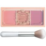 3 Color Matte Pink Blush Palette with Brush, Long Lasting Cheek Makeup, Light and Smooth Blush Powder for Face Beauty
