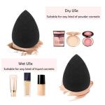 12 pcs Makeup Sponge Blender Sponges for Liquid, Cream, and Powder, Make up sponges for foundation Powder Puff Face Triangle Face Makeup Puff Wet Dry Dual-Use (Black)