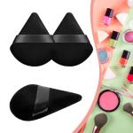 12 pcs Makeup Sponge Blender Sponges for Liquid, Cream, and Powder, Make up sponges for foundation Powder Puff Face Triangle Face Makeup Puff Wet Dry Dual-Use (Black)