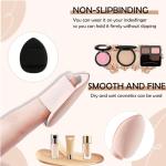 12 pcs Makeup Sponge Blender Sponges for Liquid, Cream, and Powder, Make up sponges for foundation Powder Puff Face Triangle Face Makeup Puff Wet Dry Dual-Use (Black)