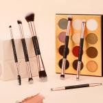 Docolor Double Sided Makeup Brushes, 6Pcs Double Ended Eyeshadow Brush Set Professional Eye Makeup Brushes Set Foundation Eyeshadow Blending Eyebrow Travel Make Up Brushes Kits