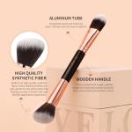 Docolor Double Sided Makeup Brushes, 6Pcs Double Ended Eyeshadow Brush Set Professional Eye Makeup Brushes Set Foundation Eyeshadow Blending Eyebrow Travel Make Up Brushes Kits