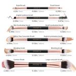 Docolor Double Sided Makeup Brushes, 6Pcs Double Ended Eyeshadow Brush Set Professional Eye Makeup Brushes Set Foundation Eyeshadow Blending Eyebrow Travel Make Up Brushes Kits