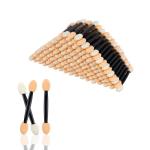 300PCS Eyeshadow Applicator Sticks, Disposable Eye Shadow Sponge Applicators, Makeup Applicators for Girls, Lady and Women