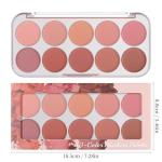 10 Color Blush Palette: Lightweight Face Powder Blush - Smooth Long-lasting Makeup Powder For Cheeks - Buildable Color Women Makeup Blush
