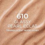 L'Oreal Paris True Match Lumi Le Glass Highlighter Stick, Reflective, Translucent, Glassy Highlighter for Face and Body, 610 Glassy Pearl Eclat, 0.17 Oz