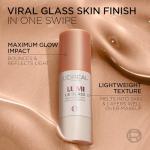L'Oreal Paris True Match Lumi Le Glass Highlighter Stick, Reflective, Translucent, Glassy Highlighter for Face and Body, 610 Glassy Pearl Eclat, 0.17 Oz
