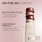 L'Oreal Paris True Match Lumi Le Glass Highlighter Stick, Reflective, Translucent, Glassy Highlighter for Face and Body, 610 Glassy Pearl Eclat, 0.17 Oz