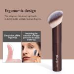 MAANGE 20 Pcs Makeup Brushes with Gift Box, Double-End Multi-functional Makeup Brushes for Blending Liquid Powder Concealer Cream Blush Buffe,CoffeeBrown