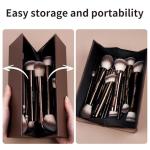 MAANGE 20 Pcs Makeup Brushes with Gift Box, Double-End Multi-functional Makeup Brushes for Blending Liquid Powder Concealer Cream Blush Buffe,CoffeeBrown