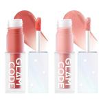 GLAM CODE Liquid Blush for Cheeks Duo - Hydrating Cream Blush for Daily - Blendable & Buildable Cheek Tint for Sensitive Skin - Lightweight, Skincare Infused Dewy Cheek Finish for All Skin Types - #03