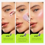 GLAM CODE Liquid Blush for Cheeks Duo - Hydrating Cream Blush for Daily - Blendable & Buildable Cheek Tint for Sensitive Skin - Lightweight, Skincare Infused Dewy Cheek Finish for All Skin Types - #03