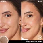 Makeup Revolution Mega Bronzer Powder, Matte Finish, For Light To Deep Skin Tones, Vegan & Cruelty Free, Cool, 0.52 oz/15g