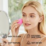 6Pcs Pink Makeup Sponge Set 6– Beauty Blender for Foundation, Concealer, Powder & Cream – Soft, Latex-Free Cosmetic Applicators