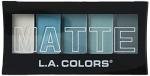 L.A. COLORS 5 Color Matte Eyeshadow Palette, Teal Argyle CEM477