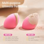 GWT Makeup Sponge Set, 6 Pcs Latex-Free Beauty Blender Sponges for Foundation, Liquid & Cream, Ultra-Soft Wonder Sponges, Multi-Angle Blending, Ideal Stocking Stuffers for Women