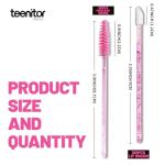 Teenitor 200pcs Mascara Wands and Lip Applicators Disposable, 100pcs Disposable Mascara Wands, 100pcs Lip Applicators Pink