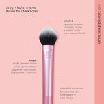 Real Techniques Tapered Cheek Brush, RT 449 Fluffy Blending Brush for Powder Blush & Highlighter, UltraPlush Synthetic Bristles, Vegan & Cruelty-Free Makeup Brush, 1 Count
