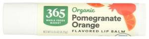 365 by Whole Foods Market, Organic Flavored Lip Balm, Pomegranate Orange, 0.15 Ounce