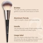 Makeup Brushes Set, Mlemle Professional 25 Pcs Makeup Kit, Include Powder Foundation Concealers Blush Eye shadows 21 Pcs Makeup Brushes and 2 Powder Puff, 2 Makeup Sponge(B02-CreamBlack)