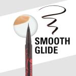 Heroine Make by KISSME Liquid Eyeliner Pen with Ultra-Fine 0.1mm Tip, Waterproof Eyeliner for Sensitive Skin, Cat Eye Liner for Long Lasting Wear, Made in Japan, Brown Black SMOOTH, 1 Count