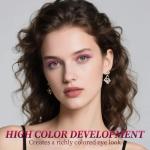 Shadow Liner 2in 1 Eyeliner Eyeshadow, Shadow Liner Duo Plum, Eyeliner + Eyeshadow, Waterproof, Smooth, Long-Lasting & Smudge-Proof Wear,Easy to Color（Champagne+Purple）