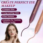 Shadow Liner 2in 1 Eyeliner Eyeshadow, Shadow Liner Duo Plum, Eyeliner + Eyeshadow, Waterproof, Smooth, Long-Lasting & Smudge-Proof Wear,Easy to Color（Champagne+Purple）