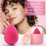 Professional Toiletry Sponges Set,Latex Free Flawless Soft Face Sponge with Holder,Beauty Blender Cosmetic Applicator for Powder,Liquid,Facial Makeup Tools