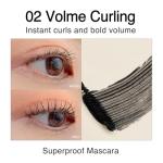 CLIO Kill Lash Superproof Mascara, Waterproof Mascara Black, Volumizing for Natural Curling Eyelash, Long-Lasting, Clump & Smudge-Free, for Sensitive Eyes, Korean Makeup Beauty (002 Volume Curling)