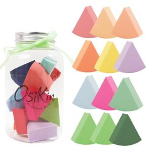 12pcs Triangle Makeup Blending Sponges with Storages Bottle, Dry and Wet Use Makeup Blender Sponges,Cosmetic Wedges Set for Foundation,Powder,Shadow,Concealer,Cream,Latex-Free