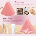 12pcs Triangle Makeup Blending Sponges with Storages Bottle, Dry and Wet Use Makeup Blender Sponges,Cosmetic Wedges Set for Foundation,Powder,Shadow,Concealer,Cream,Latex-Free