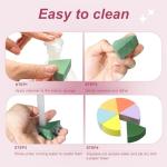 12pcs Triangle Makeup Blending Sponges with Storages Bottle, Dry and Wet Use Makeup Blender Sponges,Cosmetic Wedges Set for Foundation,Powder,Shadow,Concealer,Cream,Latex-Free