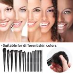 BS-MALL Makeup Brush Set 18 Pcs Premium Synthetic Foundation Powder Concealers Eye shadows Blush Makeup Brushes with black case (C-Black）