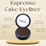 Graftobian Espresso Brown Cake Eyeliner, Long-Lasting, Water-Activated Pressed Powder, Versatile, Easy to Apply Formula, Easily Removed