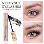 4D Silk Fiber Lash Mascara - Luxuriously Longer, Voluminous Eyelashes, Waterproof Tubing Mascara in Black, Natural Lengthening, Smudge-proof, Hypoallergenic, No Clumping, Easy to Apply & All Day Full