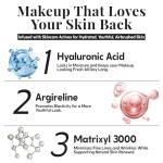 Jerome Alexander MagicMinerals AirBrush Foundation – 2 Piece Set with Airbrush Foundation and Kabuki Brush - Spray Makeup with Anti-aging Ingredients for Smooth Radiant Skin - Light Medium