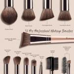 BEAKEY 12pcs Vegan Makeup Brush Set Soft high-density Taklon fibers,durable birch handles,zero shedding,easy to clean,perfect for creating any look